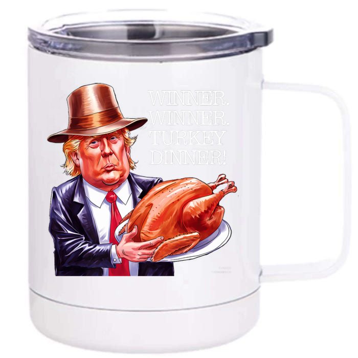 Winner Winner Turkey Dinner Thanksgiving Humor Premium 12 oz Stainless Steel Tumbler Cup