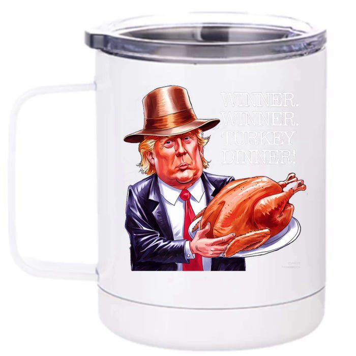 Winner Winner Turkey Dinner Thanksgiving Humor Premium 12 oz Stainless Steel Tumbler Cup