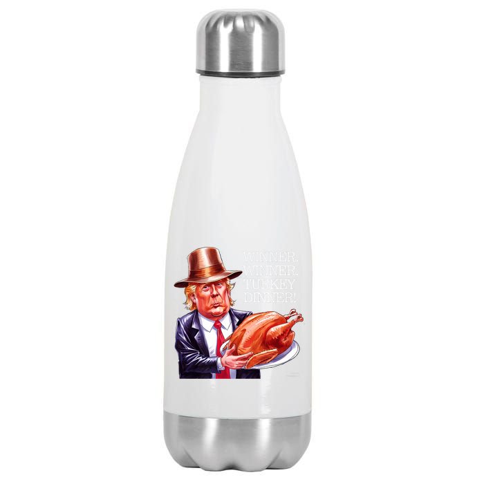 Winner Winner Turkey Dinner Thanksgiving Humor Premium Stainless Steel Insulated Water Bottle