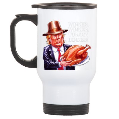 Winner Winner Turkey Dinner Thanksgiving Humor Premium Stainless Steel Travel Mug