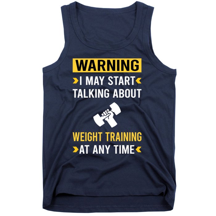 Warning Weight Training Tank Top