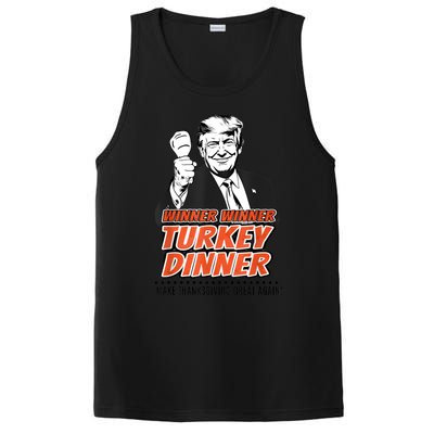 Winner Winner Turkey Dinner Make Thanksgiving Great Again PosiCharge Competitor Tank