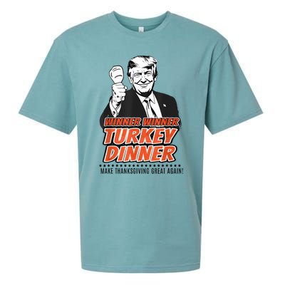 Winner Winner Turkey Dinner Make Thanksgiving Great Again Sueded Cloud Jersey T-Shirt