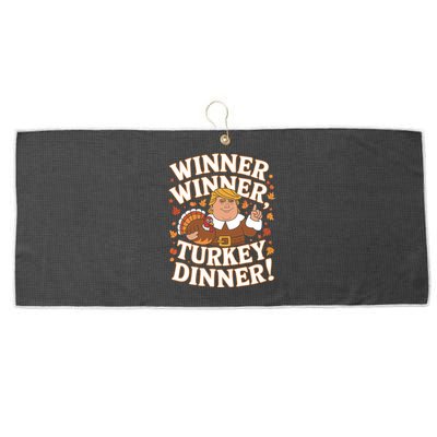 Winner Winner Turkey Dinner Funny Trump Thanksgiving Turkey Gift Large Microfiber Waffle Golf Towel