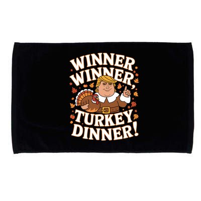 Winner Winner Turkey Dinner Funny Trump Thanksgiving Turkey Gift Microfiber Hand Towel