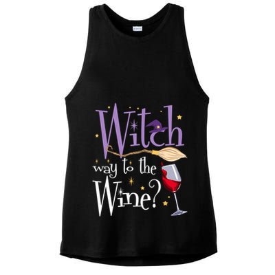 Witch Way To The Wine Halloween Ing For Wiccan Witches Gift Ladies PosiCharge Tri-Blend Wicking Tank