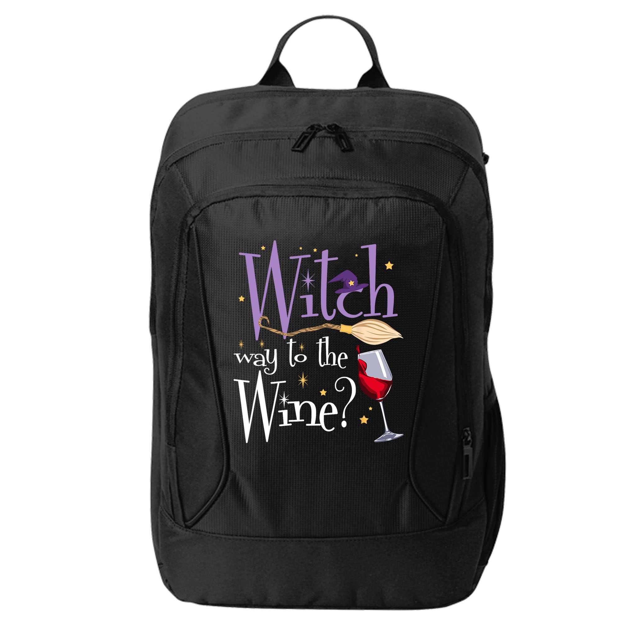 Witch Way To The Wine Halloween Ing For Wiccan Witches Gift City Backpack