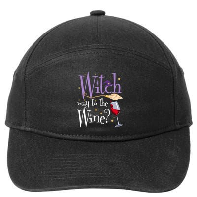 Witch Way To The Wine Halloween Ing For Wiccan Witches Gift 7-Panel Snapback Hat
