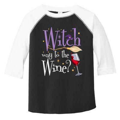 Witch Way To The Wine Halloween Ing For Wiccan Witches Gift Toddler Fine Jersey T-Shirt
