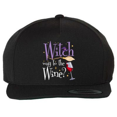 Witch Way To The Wine Halloween Ing For Wiccan Witches Gift Wool Snapback Cap