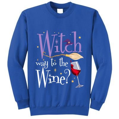 Witch Way To The Wine Halloween Ing For Wiccan Witches Gift Tall Sweatshirt