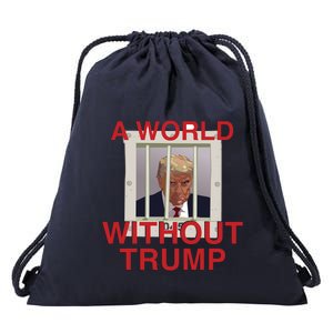 World Without Trump Drawstring Bag