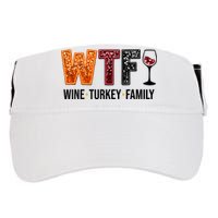 Wtf Wine Turkey Family Funny Thanksgiving Adult Drive Performance Visor