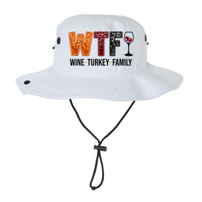 Wtf Wine Turkey Family Funny Thanksgiving Bucket Hat