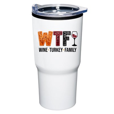 Wtf Wine Turkey Family Funny Thanksgiving Tumbler