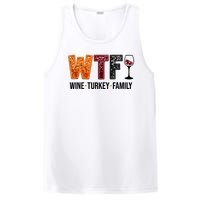 Wtf Wine Turkey Family Funny Thanksgiving PosiCharge Competitor Tank