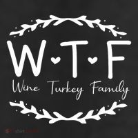 Wtf Wine Turkey Family 7 Panel Mesh Trucker Snapback Hat