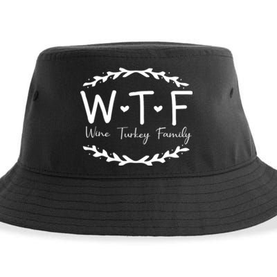 Wtf Wine Turkey Family Sustainable Bucket Hat