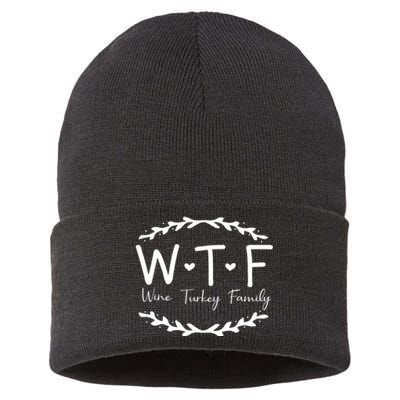 Wtf Wine Turkey Family Sustainable Knit Beanie