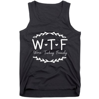 Wtf Wine Turkey Family Tank Top