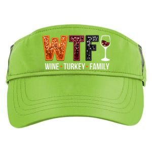 Wtf Wine Turkey Family Great Gift Adult Drive Performance Visor