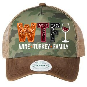 Wtf Wine Turkey Family Great Gift Legacy Tie Dye Trucker Hat