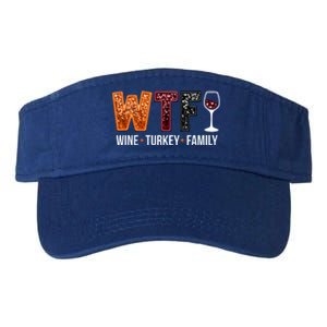 Wtf Wine Turkey Family Great Gift Valucap Bio-Washed Visor