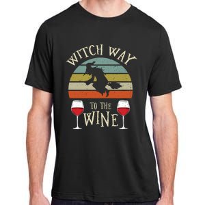 Witch Way To The Wine Funny Witch Costume Adult ChromaSoft Performance T-Shirt