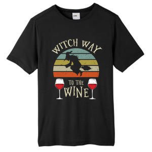 Witch Way To The Wine Funny Witch Costume Tall Fusion ChromaSoft Performance T-Shirt