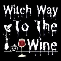 Witch Way To The Wine Halloween Drinking Drawstring Bag