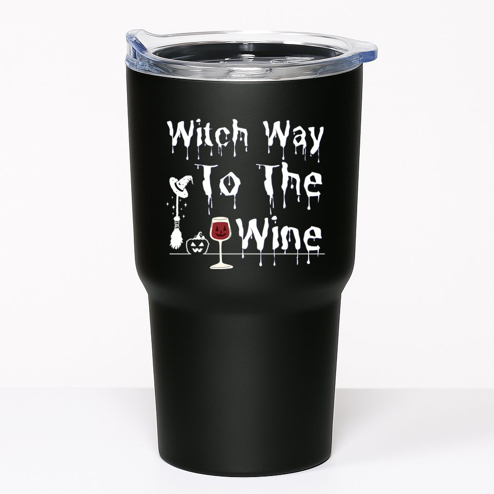 Witch Way To The Wine Halloween Drinking Tumbler