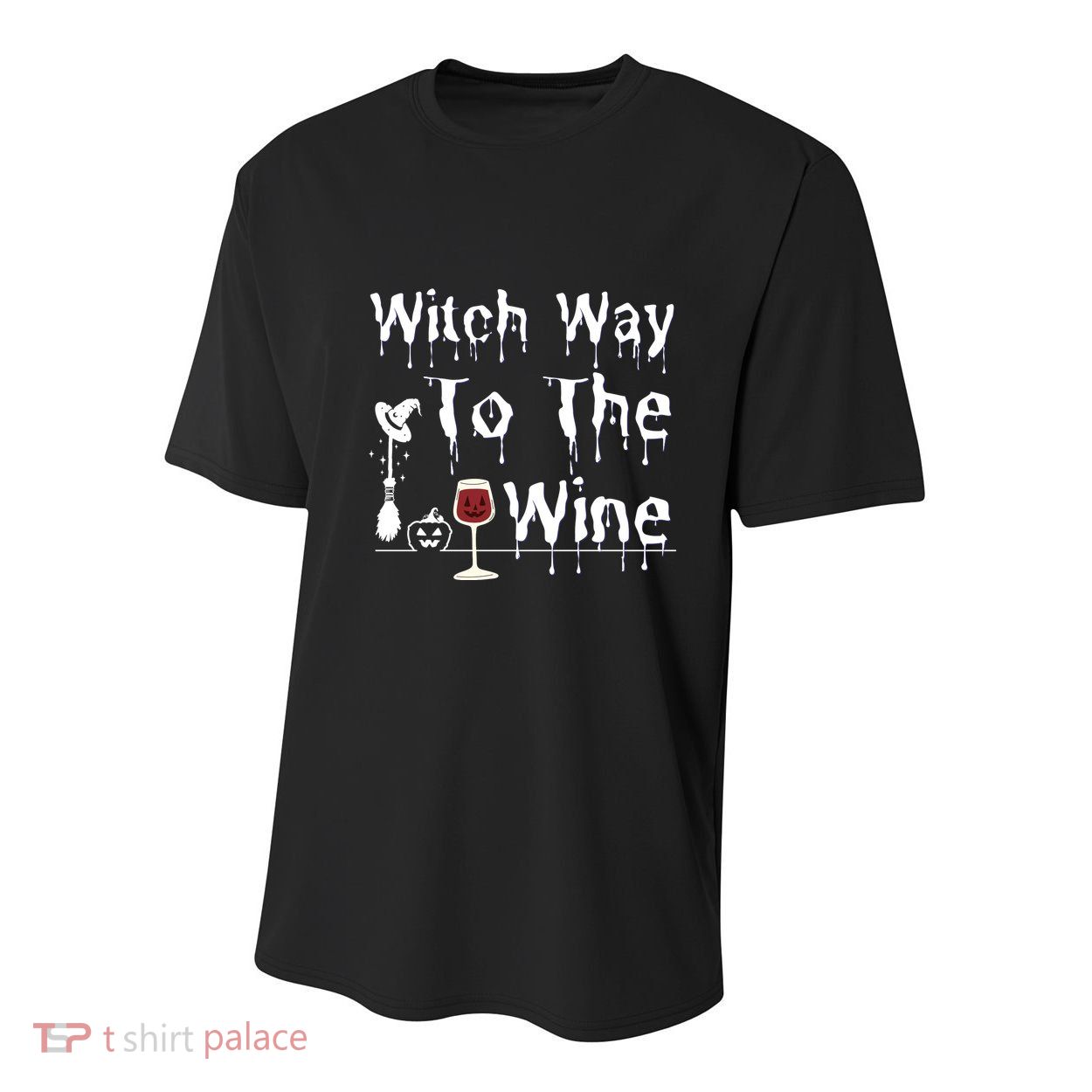 Witch Way To The Wine Halloween Drinking Youth Performance Sprint T-Shirt