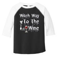 Witch Way To The Wine Halloween Drinking Toddler Fine Jersey T-Shirt