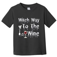 Witch Way To The Wine Halloween Drinking Toddler T-Shirt