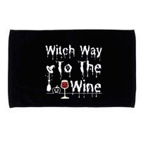 Witch Way To The Wine Halloween Drinking Microfiber Hand Towel