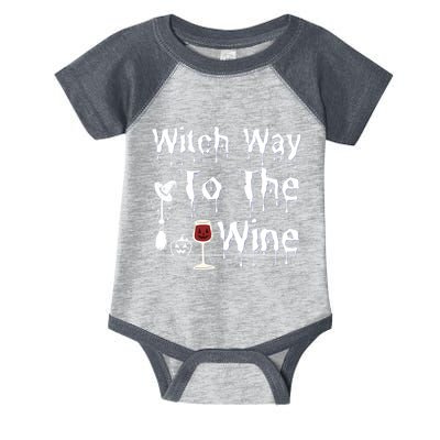 Witch Way To The Wine Halloween Drinking Infant Baby Jersey Bodysuit