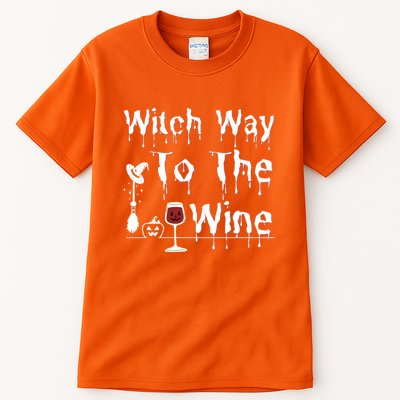 Witch Way To The Wine Halloween Drinking Tall T-Shirt