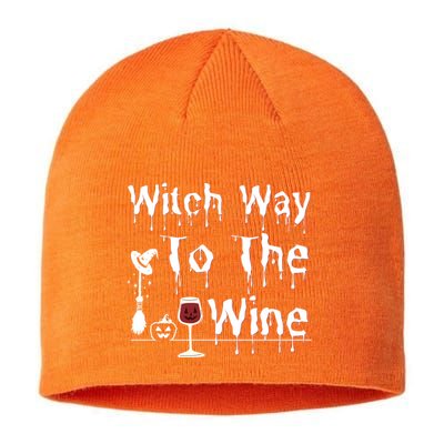 Witch Way To The Wine Halloween Drinking Sustainable Beanie