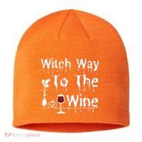 Witch Way To The Wine Halloween Drinking Sustainable Beanie