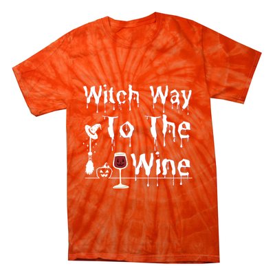 Witch Way To The Wine Halloween Drinking Tie-Dye T-Shirt