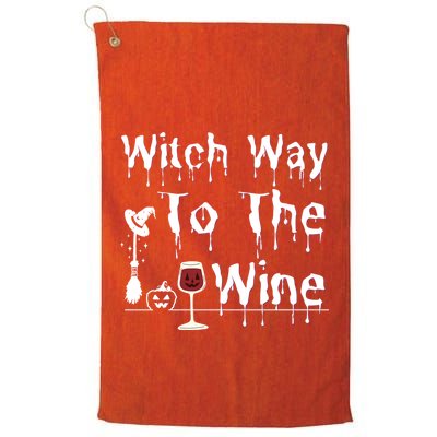 Witch Way To The Wine Halloween Drinking Golf Towel