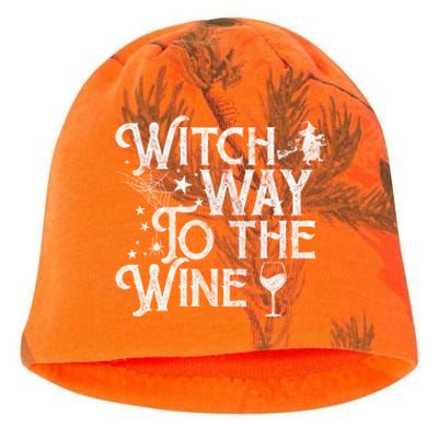 Witch Way To The Wine Funny Spooky Halloween Funny Gift Kati - Camo Knit Beanie