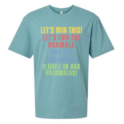 Winning Without The Traumala Kamala Harris Vote Blue 2024 Sueded Cloud Jersey T-Shirt