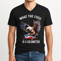Wtf What The Fu.K Is A Kilometer George Washington V-Neck T-Shirt