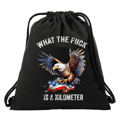 Wtf What The Fu.K Is A Kilometer George Washington Drawstring Bag