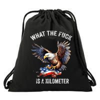 Wtf What The Fu.K Is A Kilometer George Washington Drawstring Bag