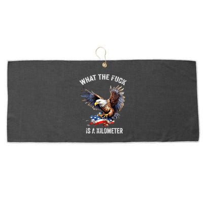 Wtf What The Fu.K Is A Kilometer George Washington Large Microfiber Waffle Golf Towel