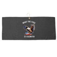 Wtf What The Fu.K Is A Kilometer George Washington Large Microfiber Waffle Golf Towel