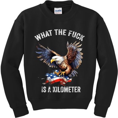 Wtf What The Fu.K Is A Kilometer George Washington Kids Sweatshirt