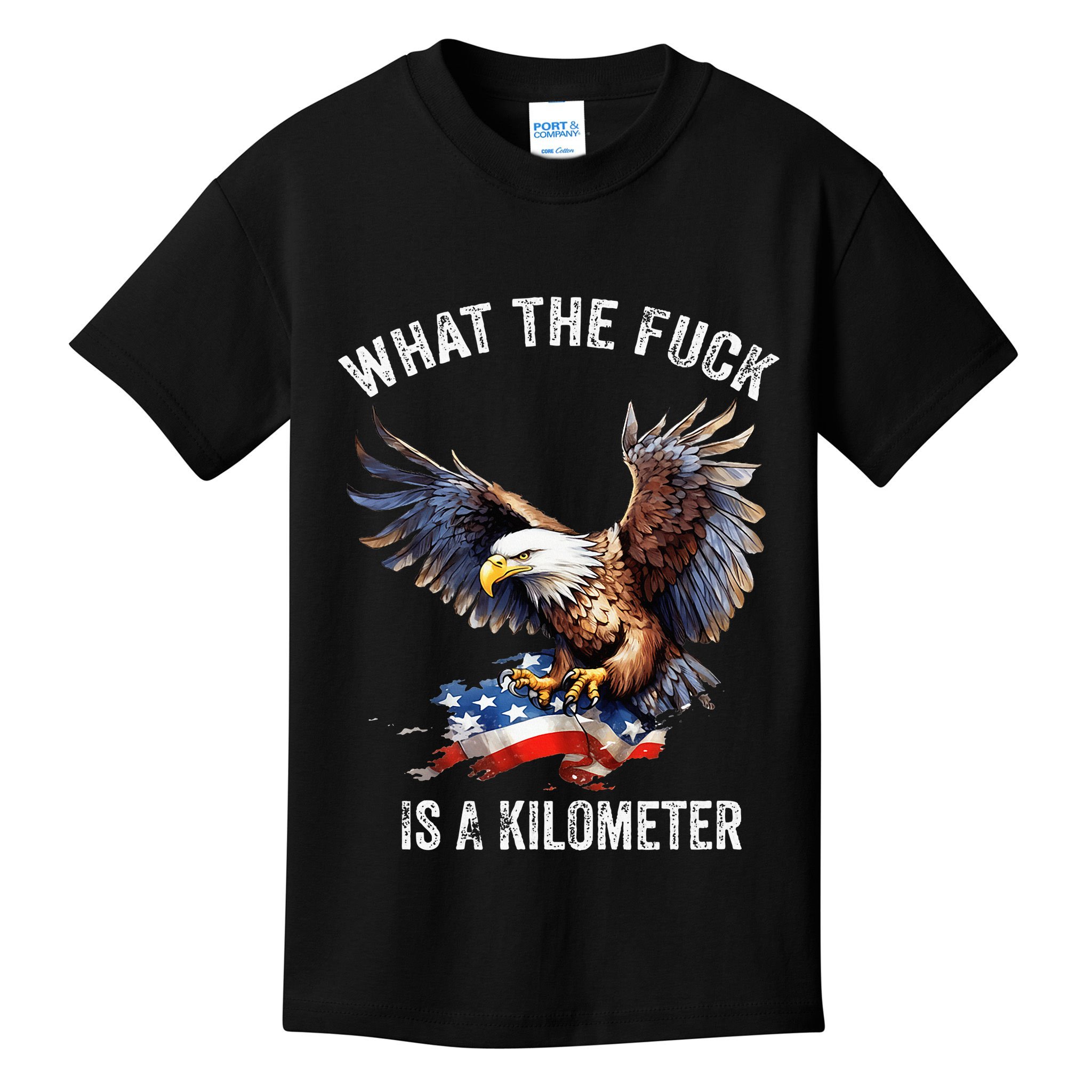 Wtf What The Fu.K Is A Kilometer George Washington Kids T-Shirt